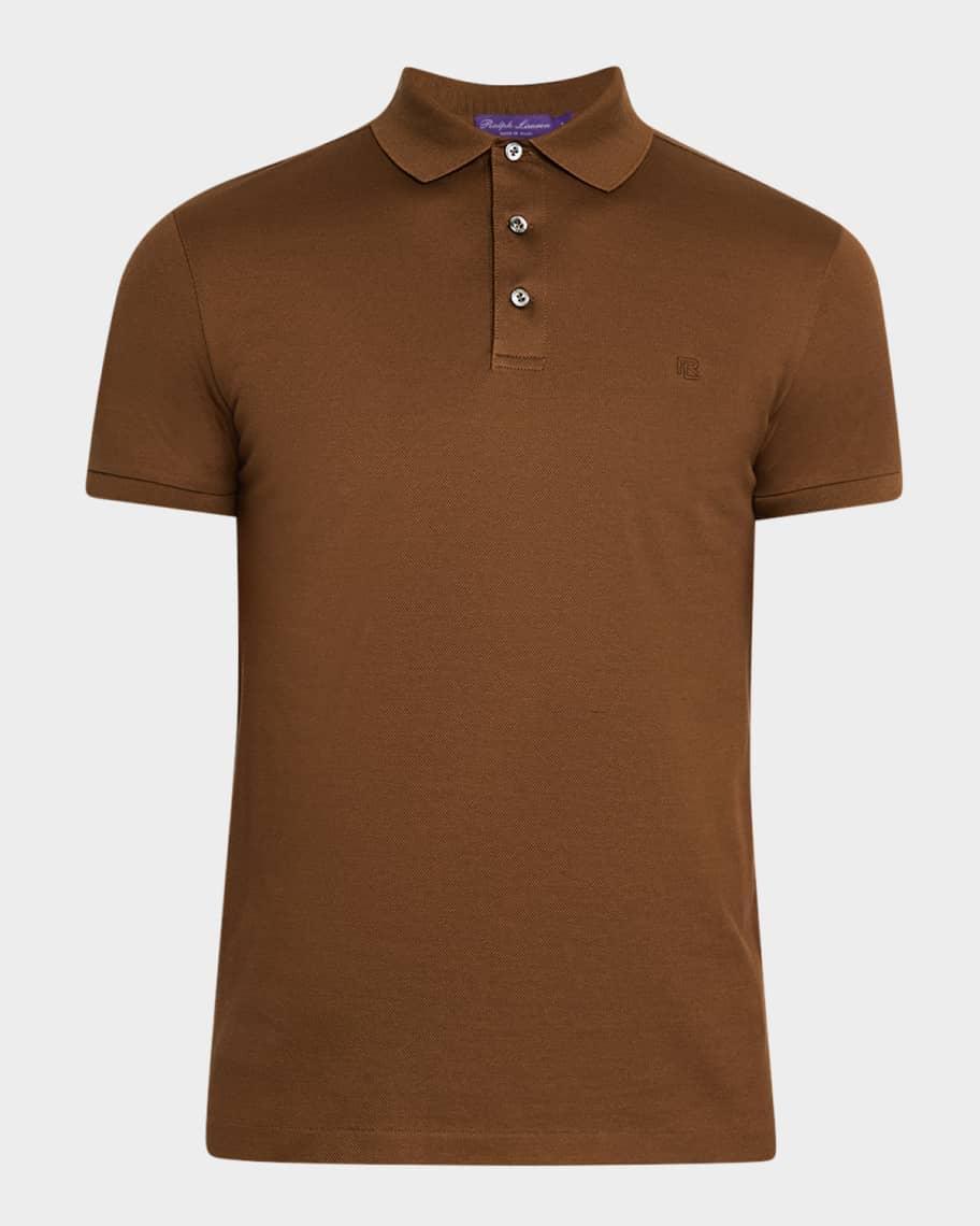 Mens Custom Slim-Fit Pique Polo Shirt Product Image