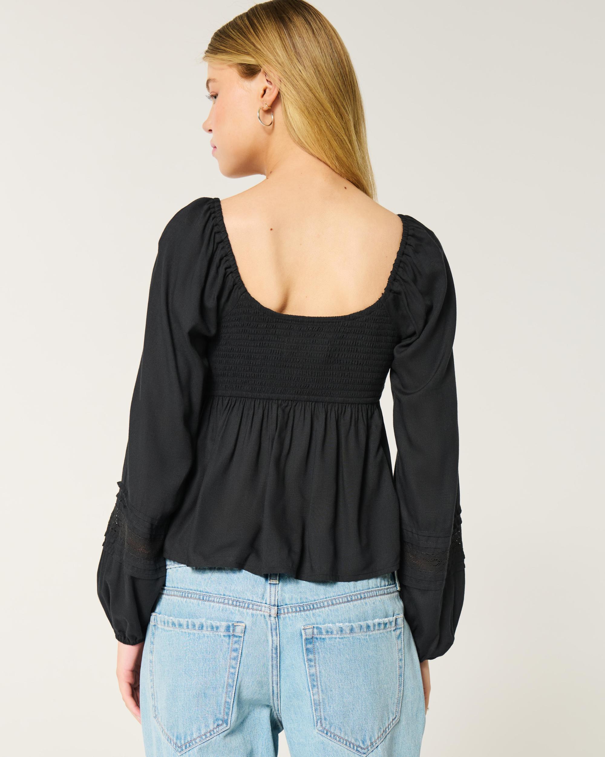 Easy Ruched Bust Babydoll Top Product Image