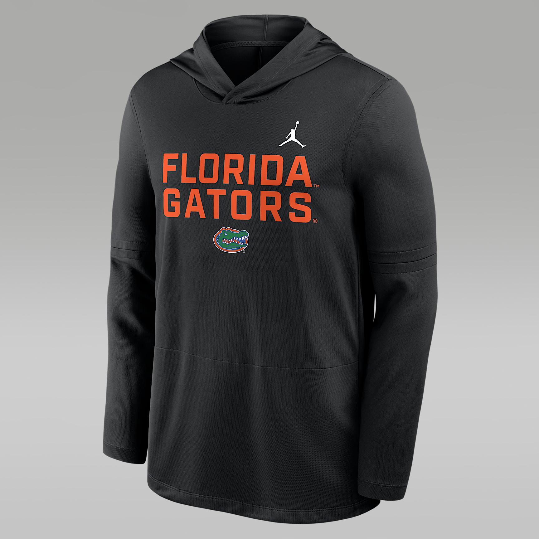 Florida Sideline Men's Jordan Brand Dri-FIT College Long-Sleeve Hooded Top Product Image