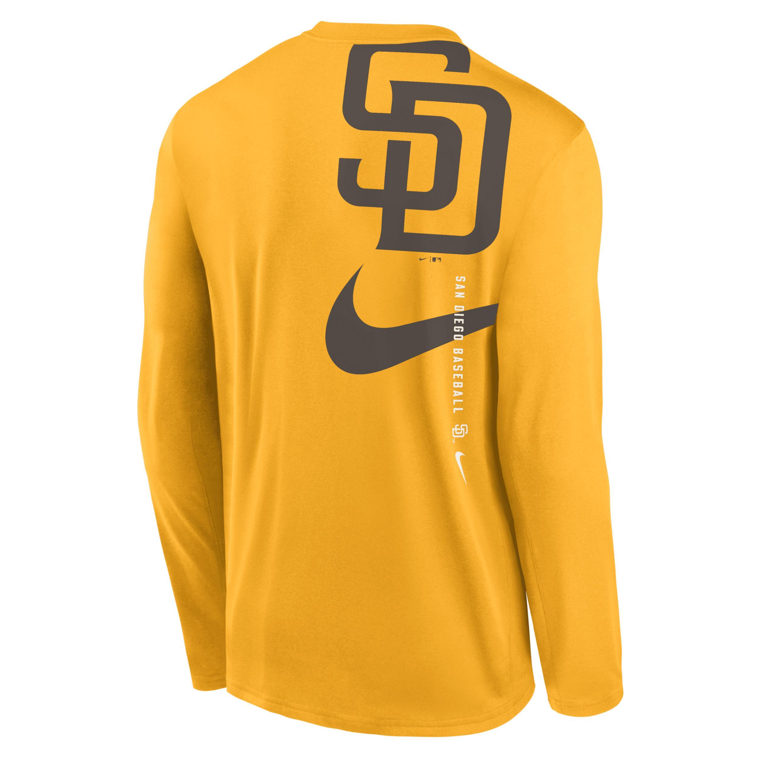 Men's Nike Gold San Diego Padres Large Swoosh Back Legend Performance T-Shirt, Size: 2XL Product Image