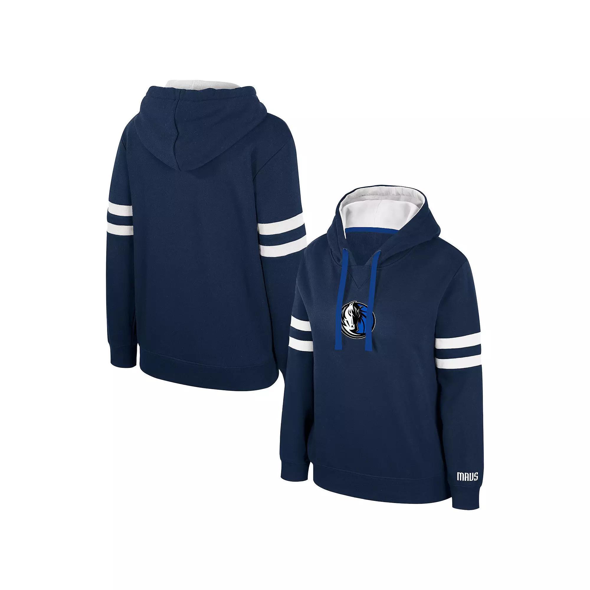 Women's Stadium Essentials Navy Dallas Mavericks Road Game Pullover Hoodie, Size: Small, Blue Product Image