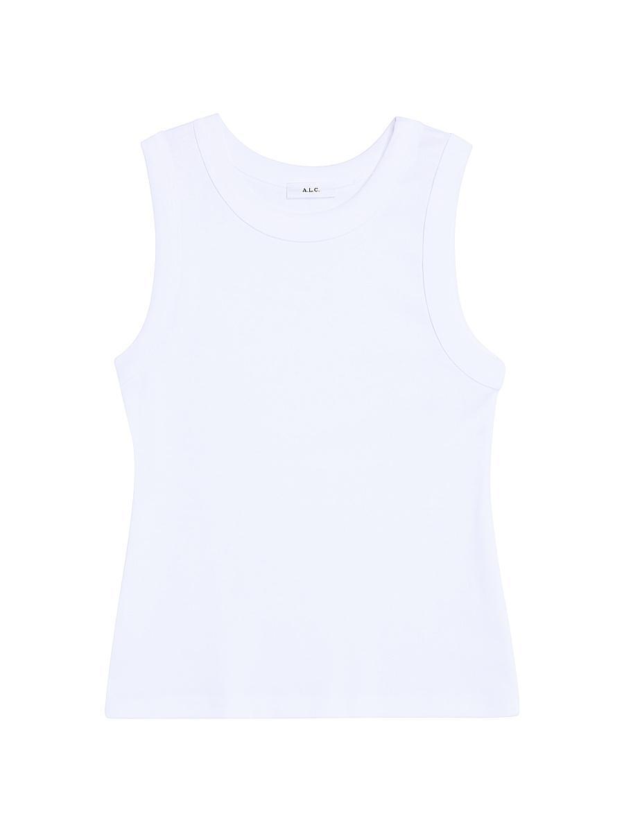 Womens Hadley Rib-Knit Cotton Tank Product Image