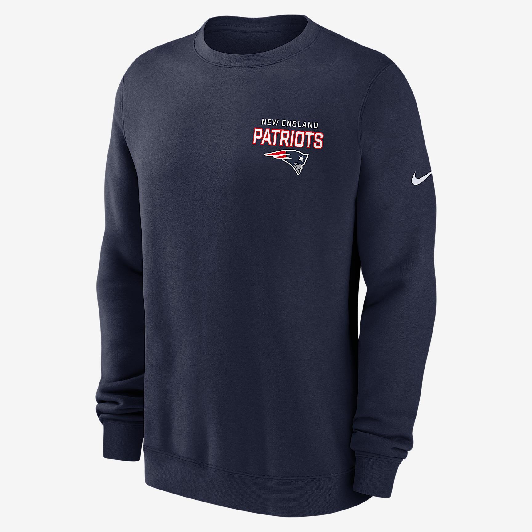 New England Patriots Draw Block Club Men's Nike NFL Pullover Crew Product Image