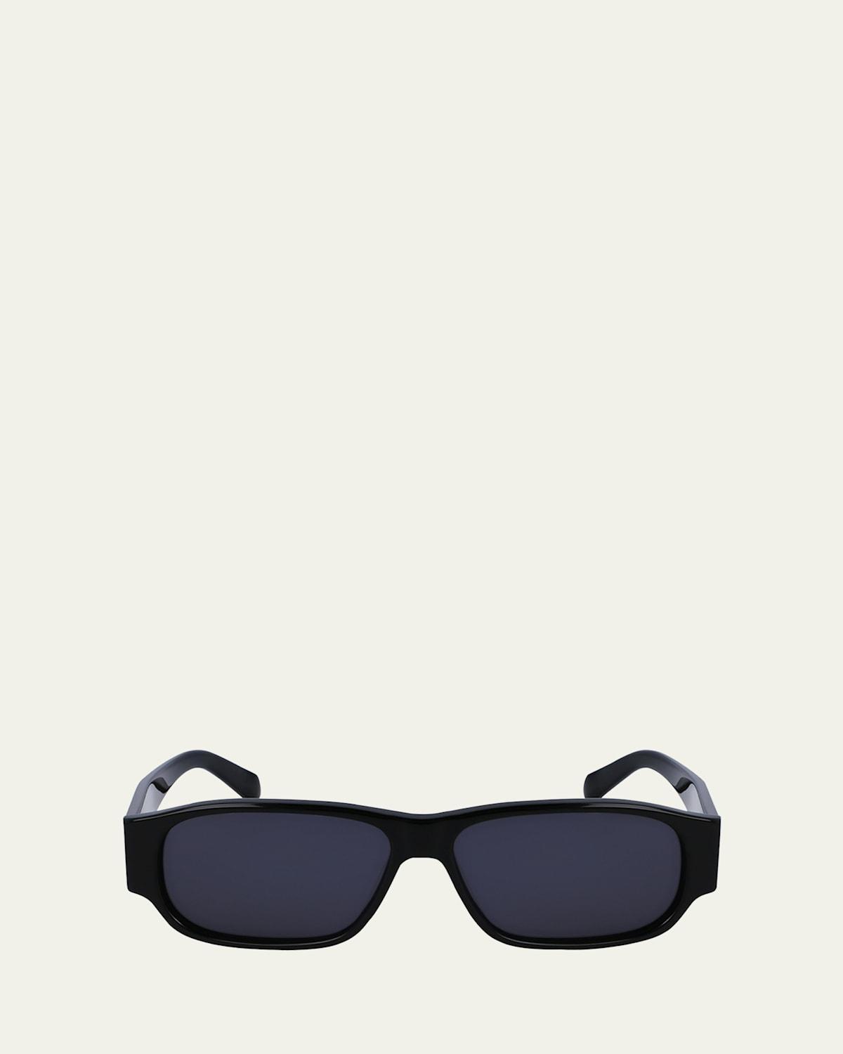 Mens Classic Logo Acetate Rectangle Sunglasses Product Image