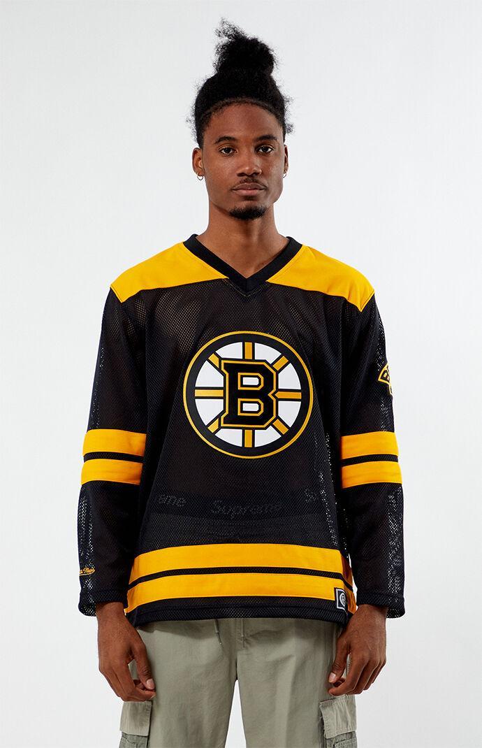 Mitchell & Ness Men's Boston Bruins Mesh V-Neck Jersey Product Image