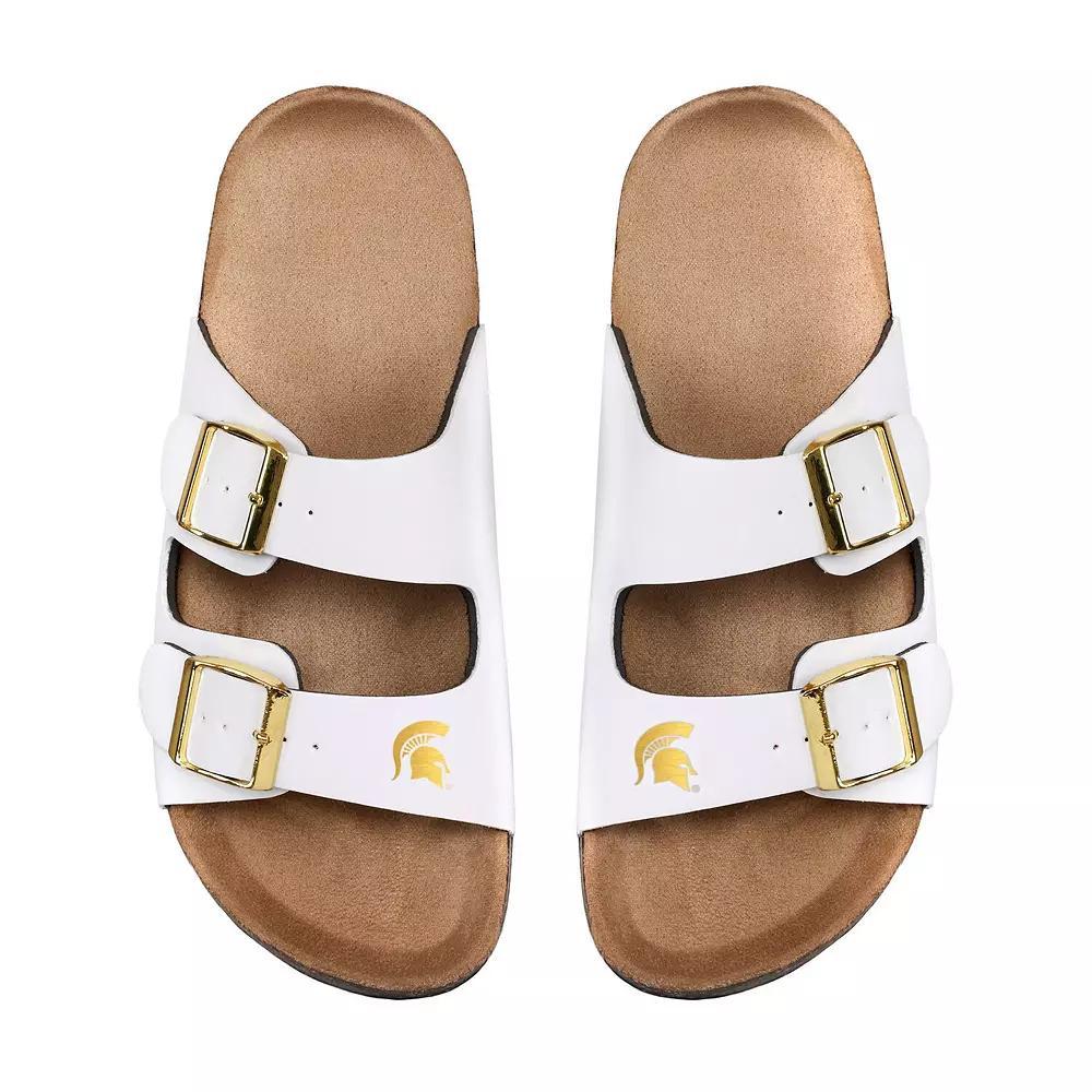 Women's FOCO Los Angeles Lakers Double-Buckle Sandals, Size: 11-12, White Product Image