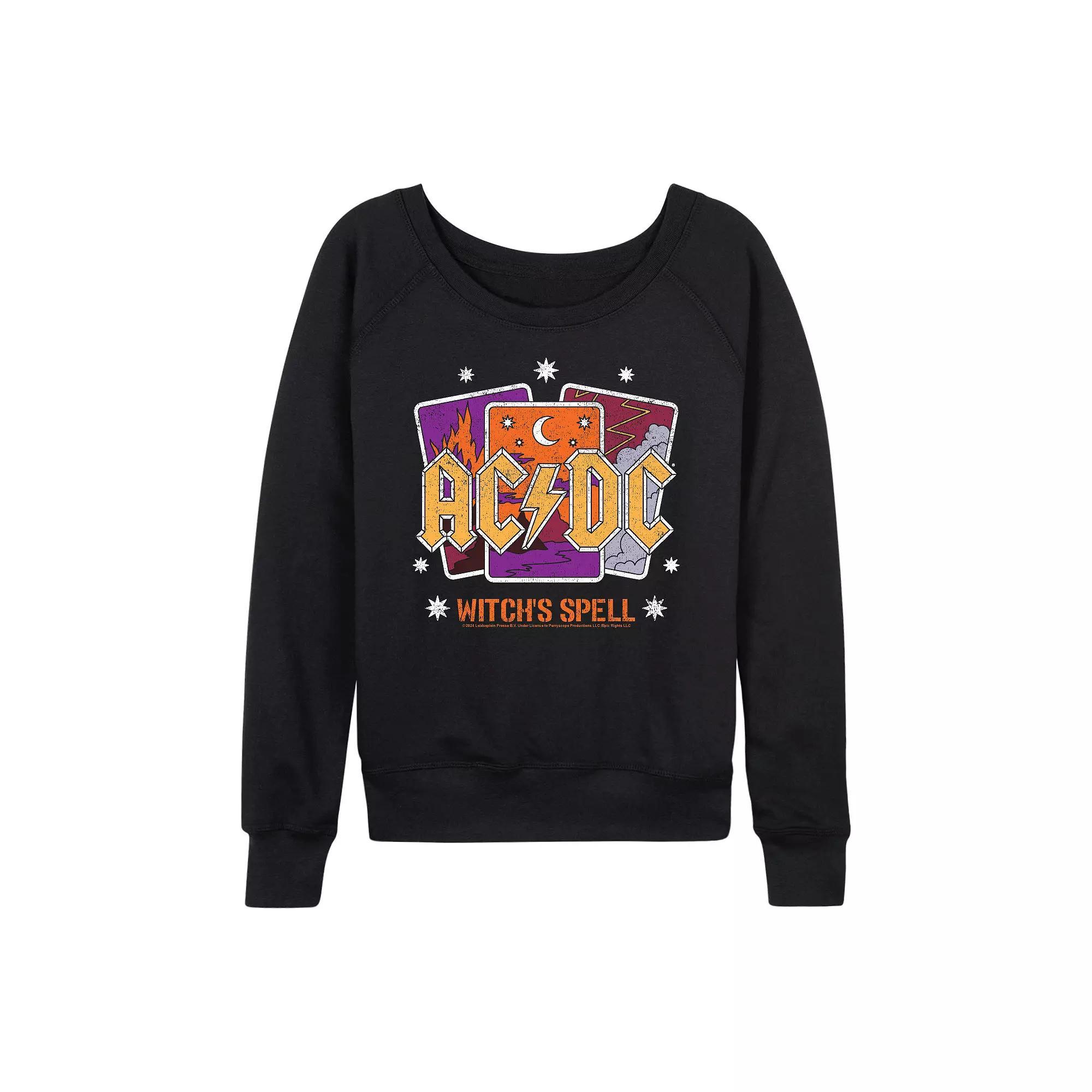 Womens ACDC Witchs Spell French Terry Long Sleeve Tee Product Image