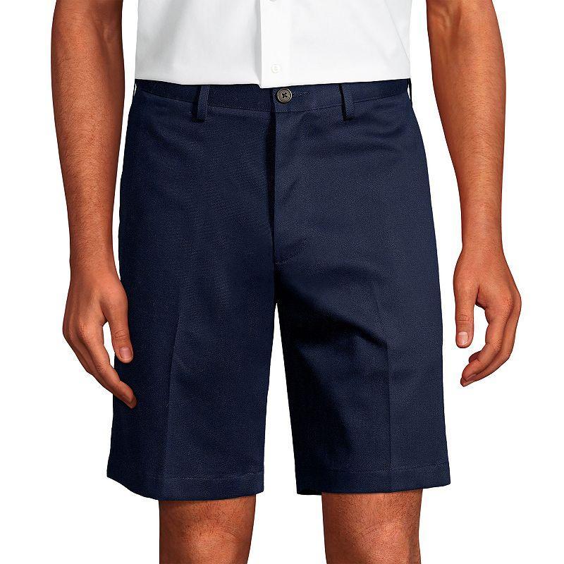 Big & Tall Lands' End Comfort Waist 9-inch No-Iron Chino Shorts, Men's, Size: 52, Radiant Blue Product Image