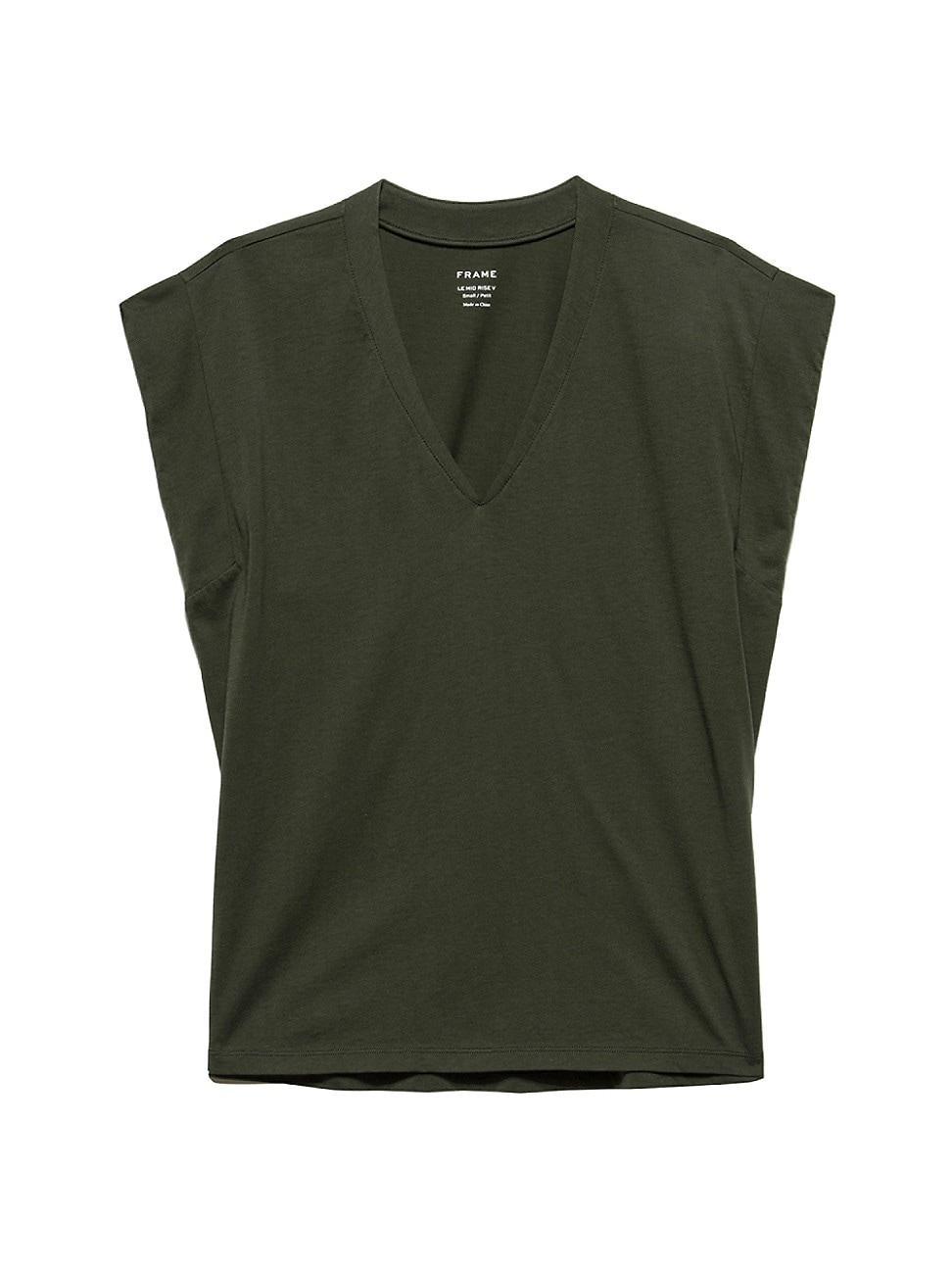 Frame Le Mid Rise V-Neck Tee Product Image