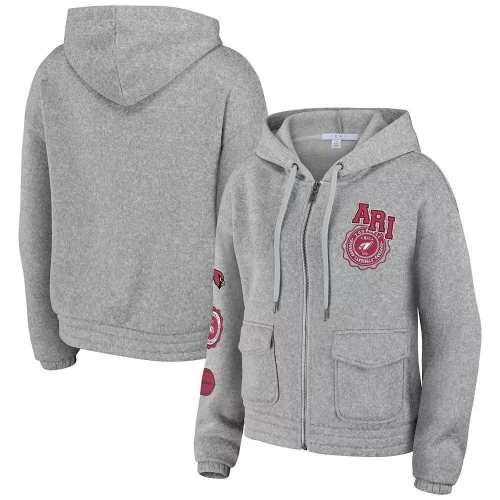 Women's WEAR by Erin Andrews Gray St. Louis Cardinals Full-Zip Hoodie, Size: Medium, Grey Product Image