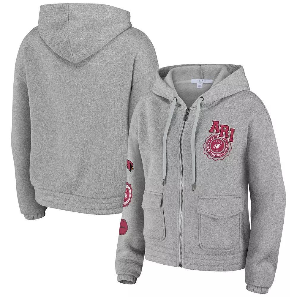 Women's WEAR by Erin Andrews Gray St. Louis Cardinals Full-Zip Hoodie, Size: Medium, Grey Product Image