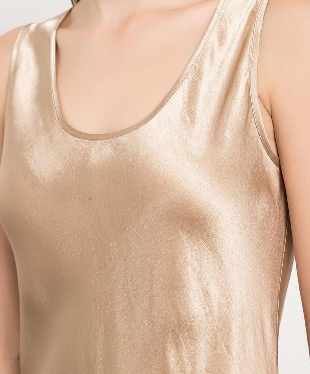 Max Mara 3Capua Flowing Fabric Dress in Gold Product Image