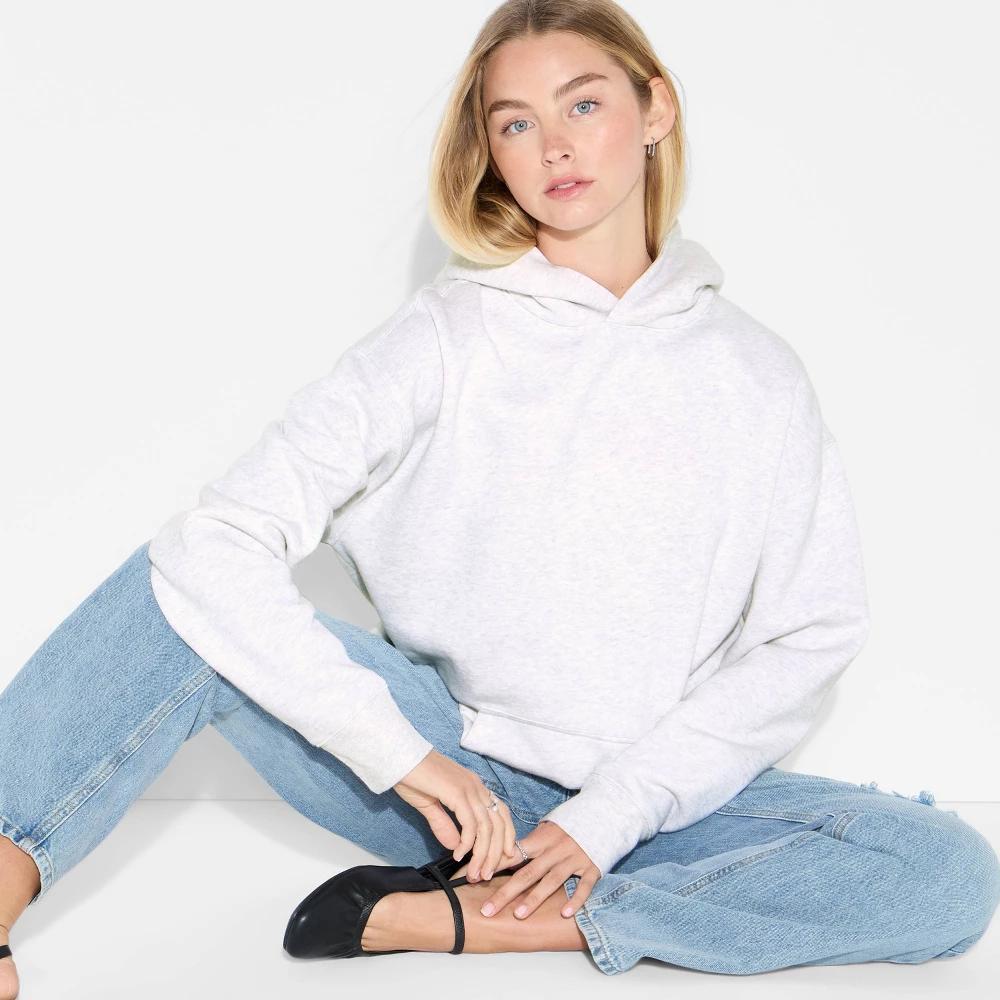 Women's Oversized Hooded Pullover Sweatshirt - Wild Fable™ Product Image