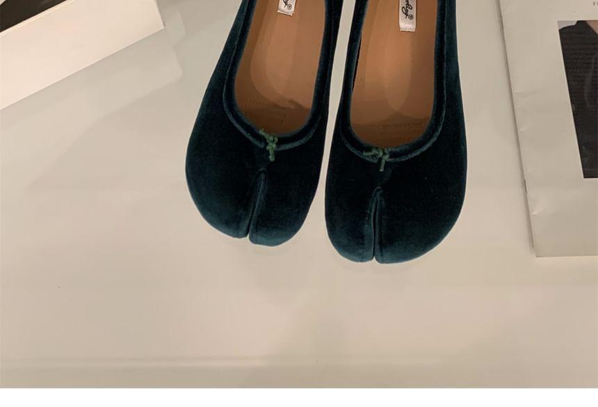 Plain Velvet Flats Product Image
