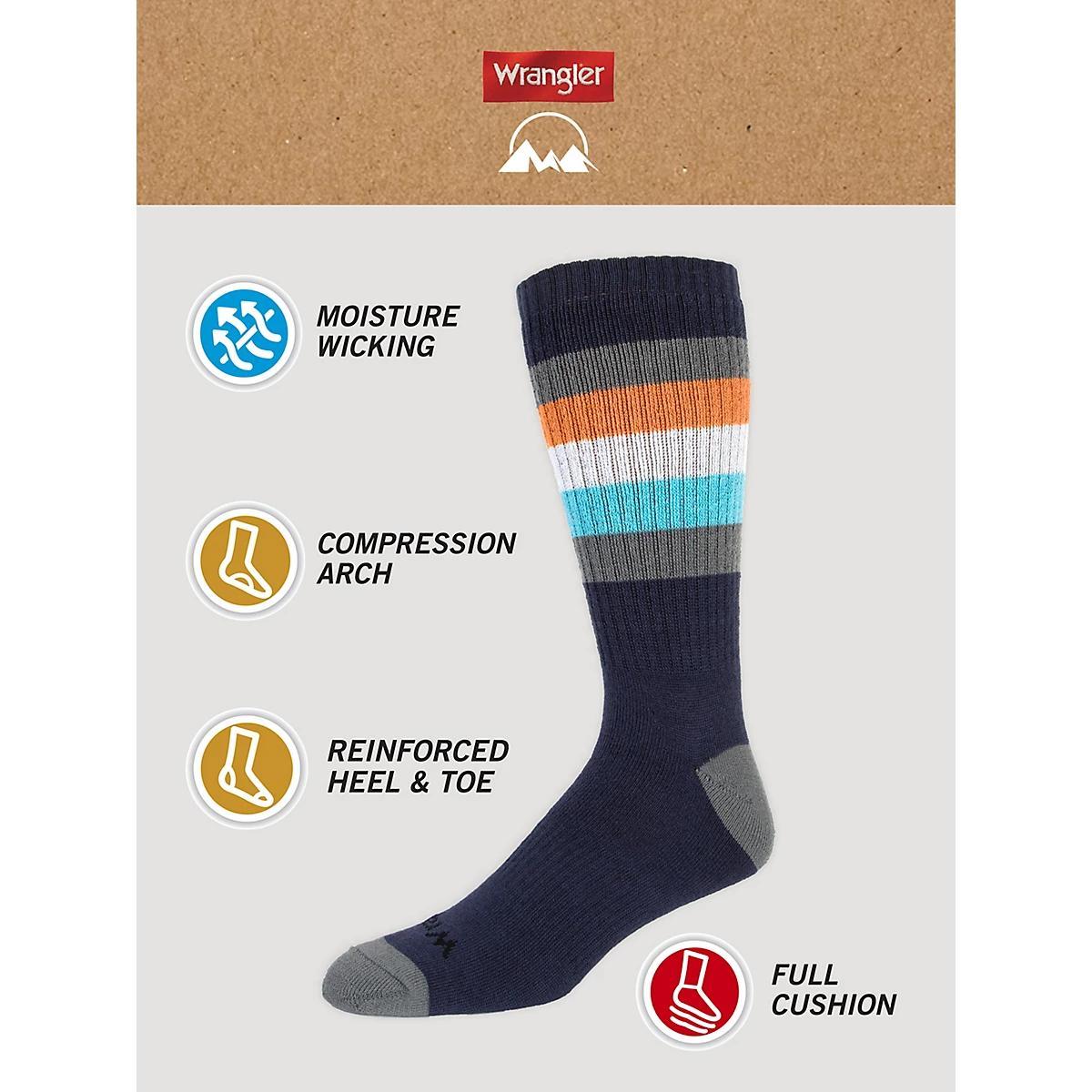 Men's Midweight Crew Socks (3-Pack) in Navy/Charcoal/Black Product Image