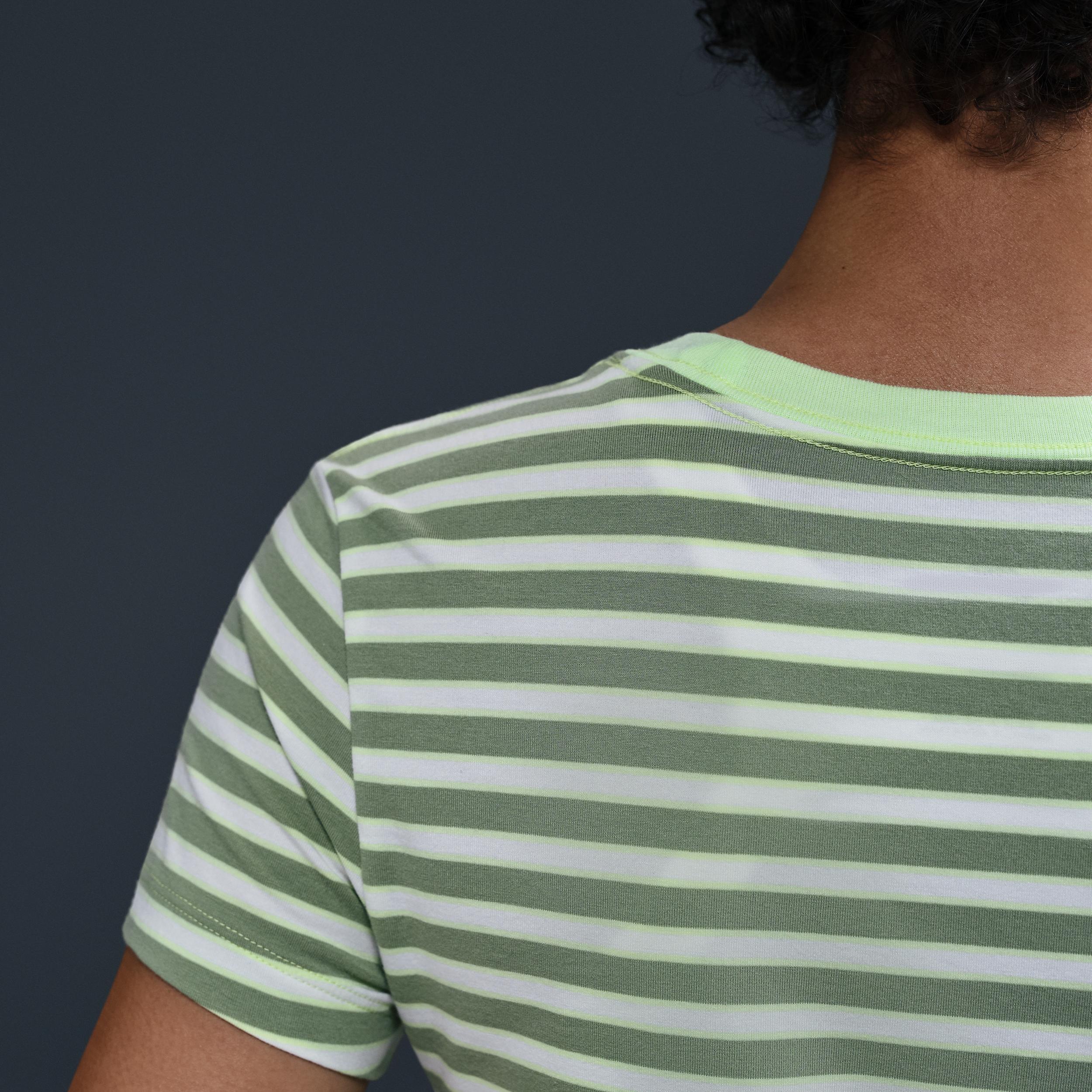 Womens Nike Sportswear Chill Knit Slim Striped T-Shirt | HF9524-360 Product Image