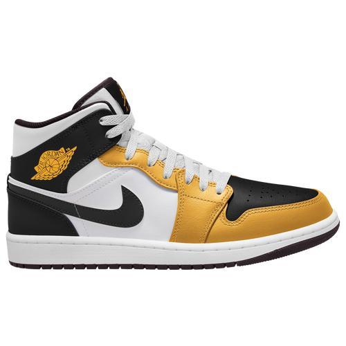 Jordan Mens Jordan AJ 1 Mid - Mens Basketball Shoes White/Black/White Product Image