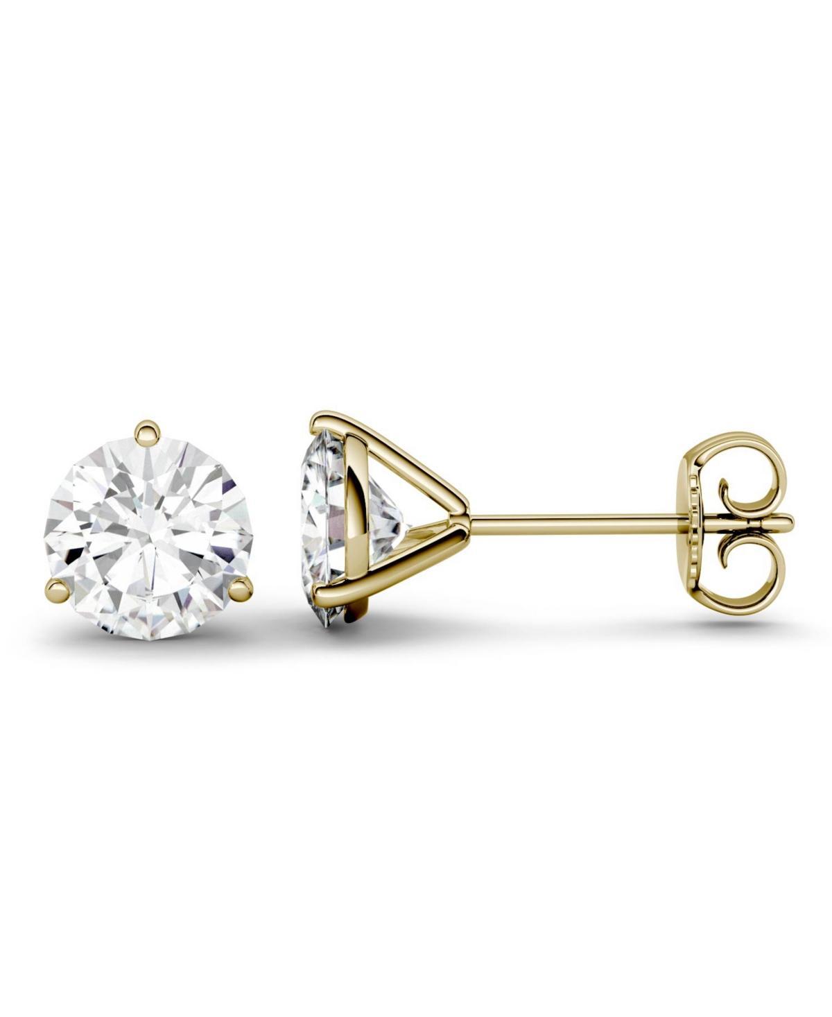 Charles & Colvard 14k White Gold 3 Carat T.W. Lab-Created Moissanite Stud Earrings, Women's Product Image