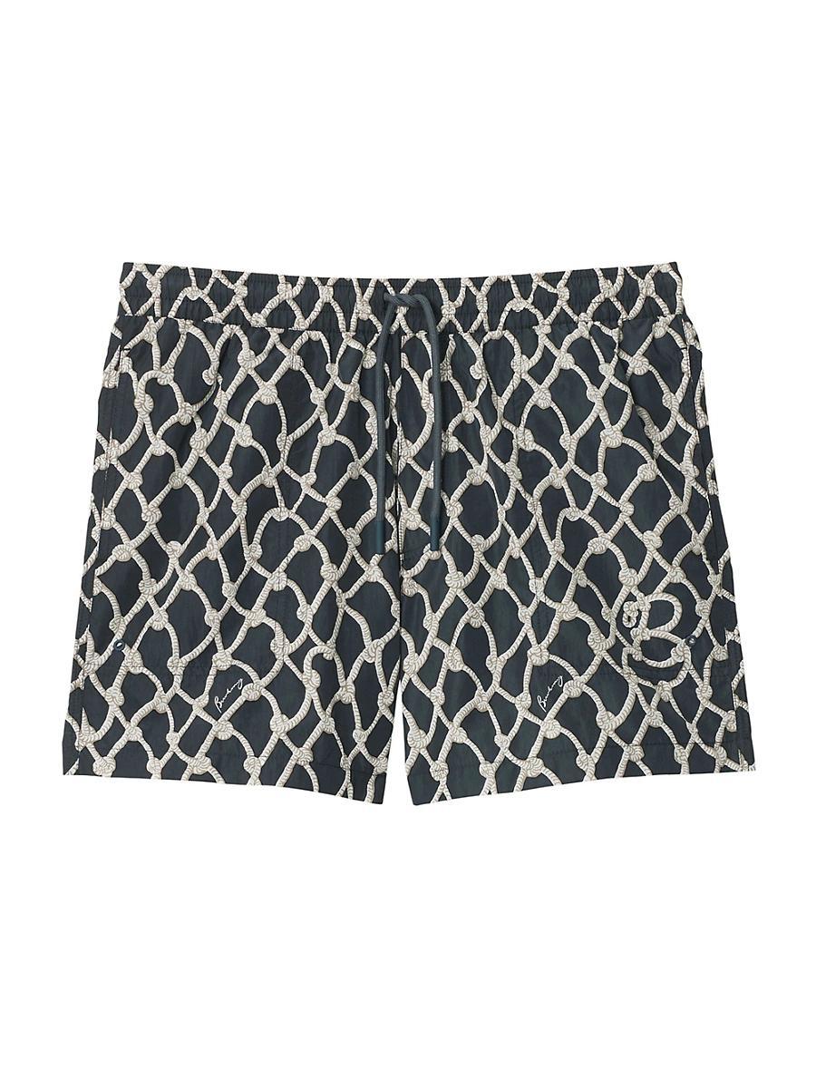 Mens Knot-Print Swim Shorts Product Image