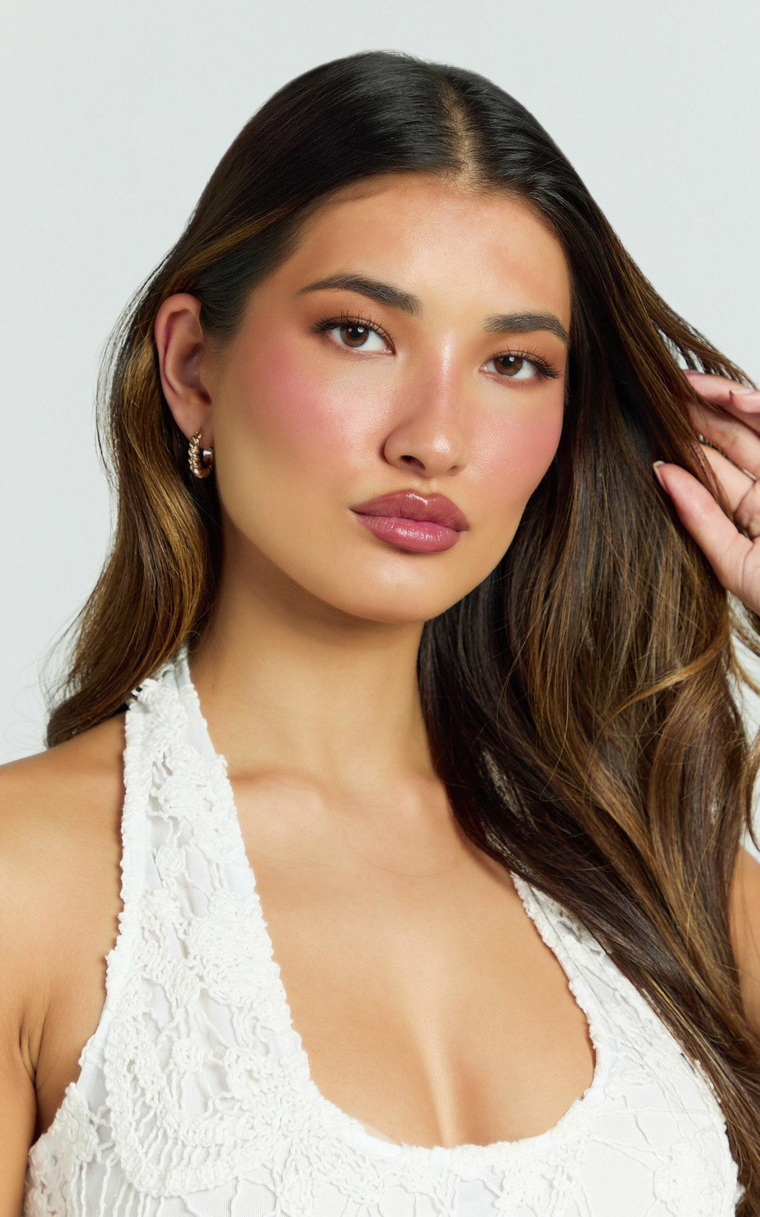 Naomi Earrings - Twisted Hoop Earrings in Gold Product Image