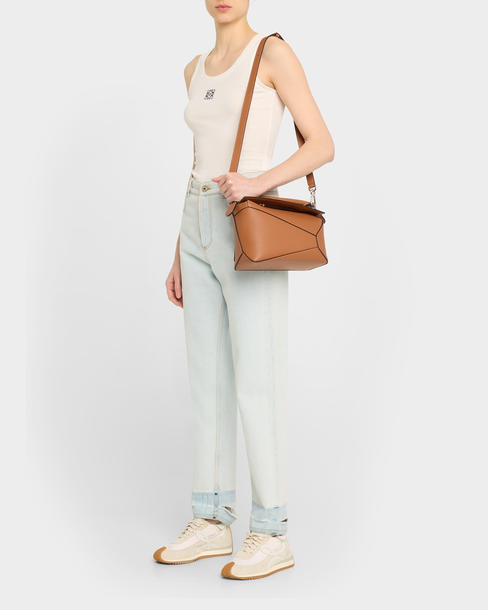 Puzzle Edge Small Top-Handle Bag in Leather Product Image