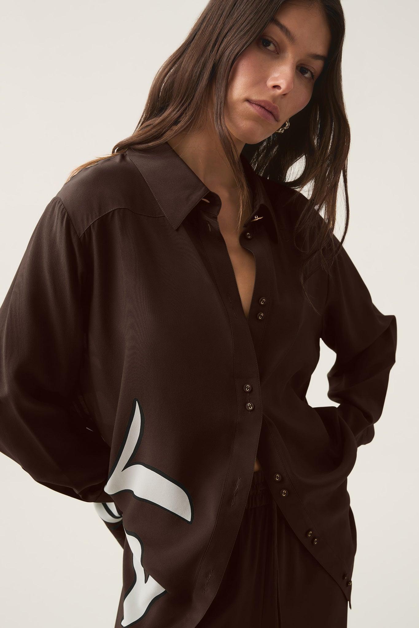 Planetary Silk Oversized Shirt Product Image