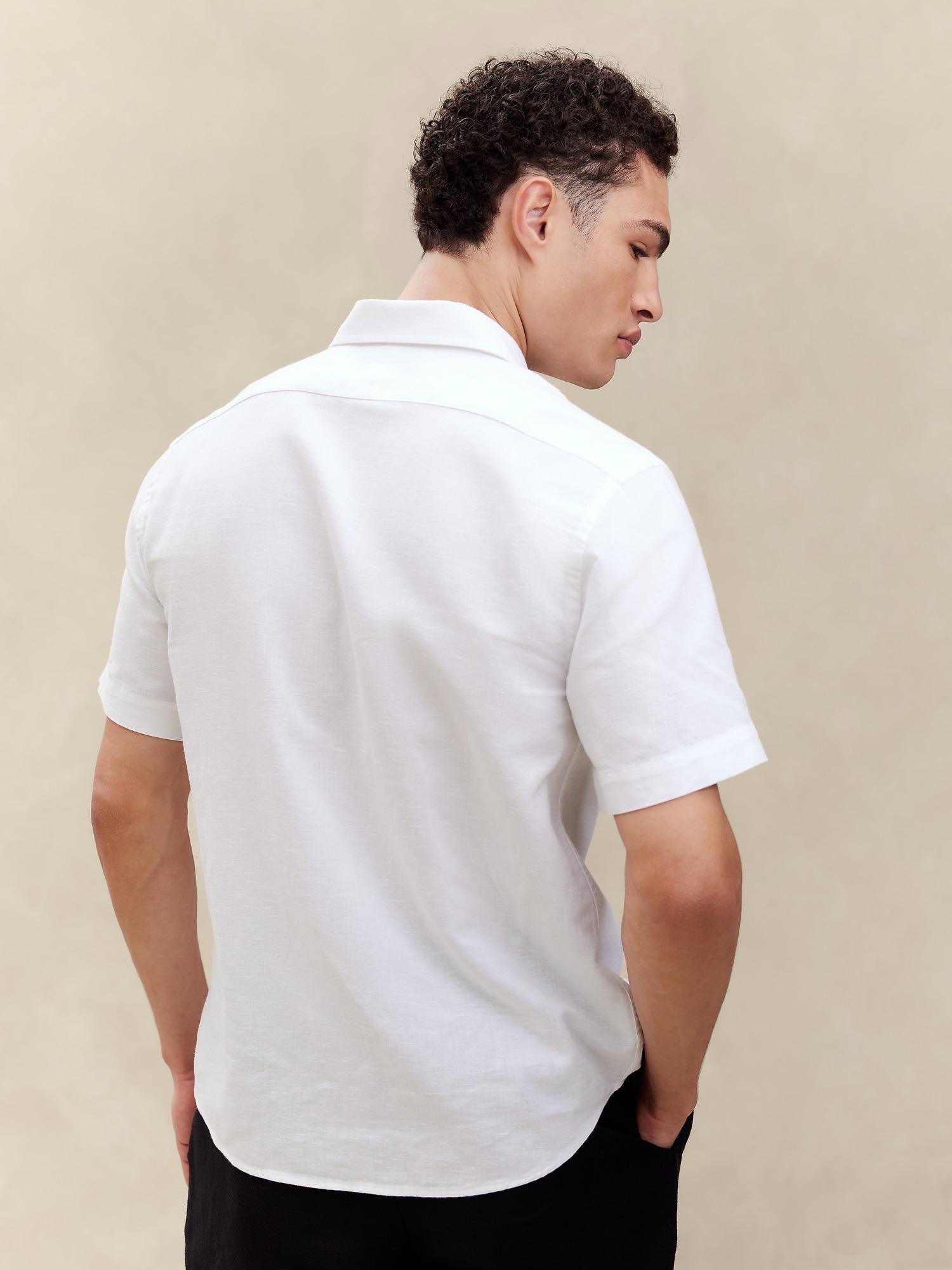 Slim Linen-Blend Shirt Product Image