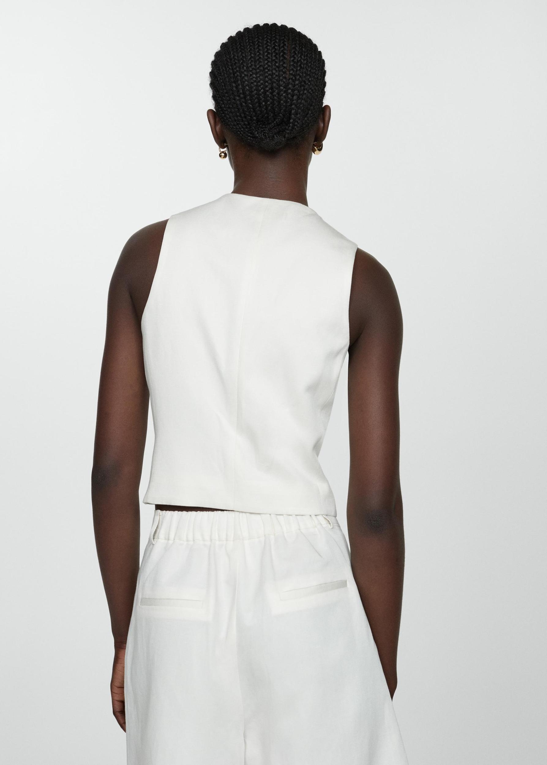 Linen waistcoat with buttons - Women | MANGO USA Product Image