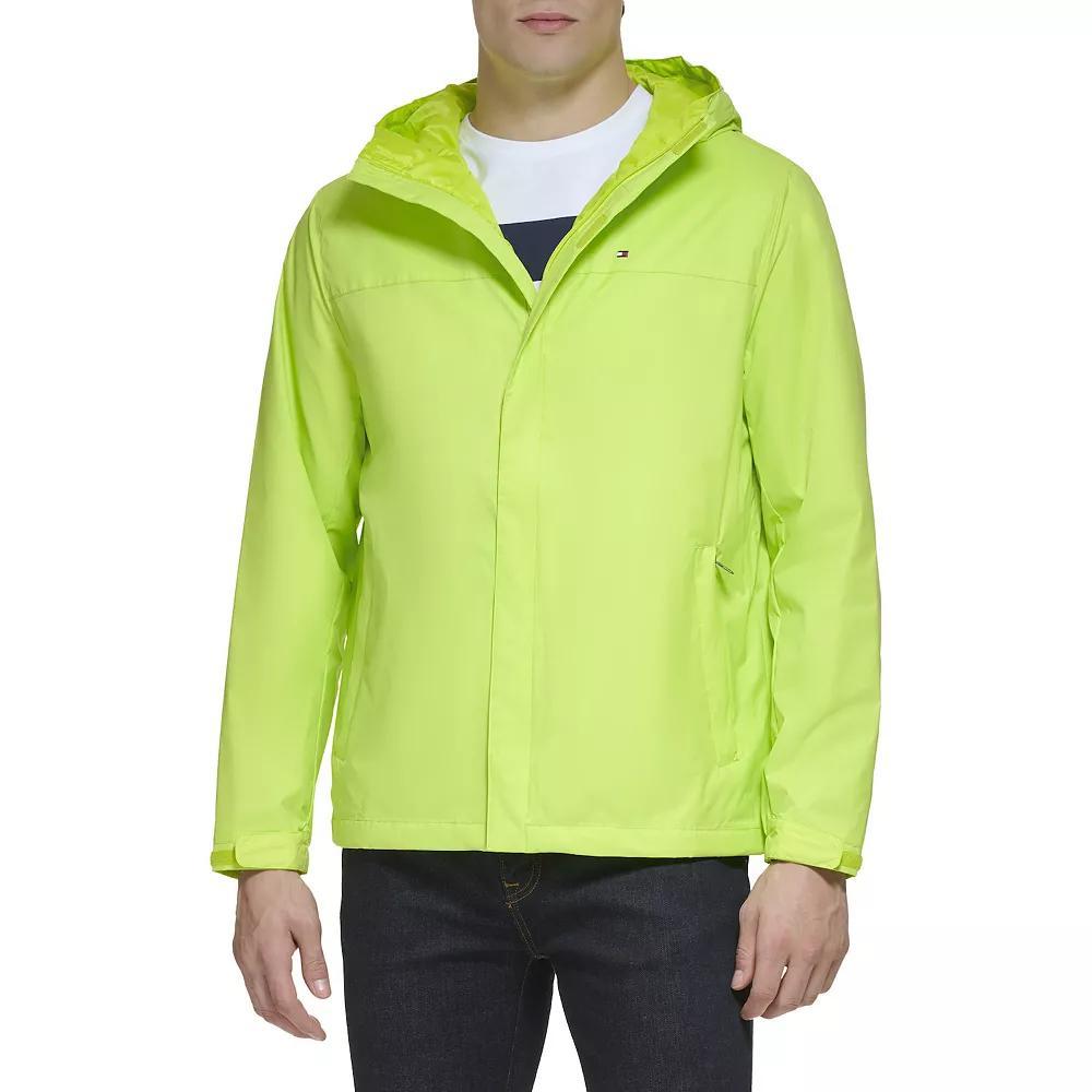 Men's Tommy Hilfiger Hooded Rain Jacket, Size: Small, Green Product Image