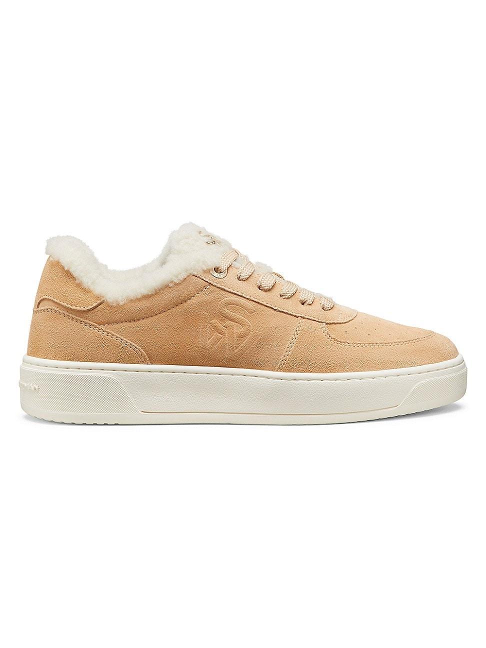 Stuart Weitzman Womens Sw Courtside Shearling Sneakers Product Image