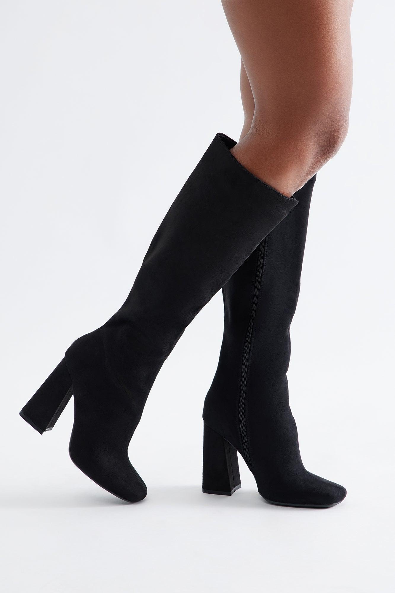 Clydes Knee High Boots - Black Female Product Image
