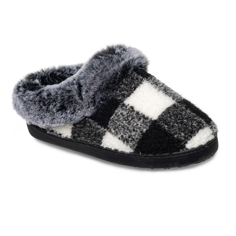 Cuddl Duds Buffalo Plaid Womens Clog Slippers Product Image