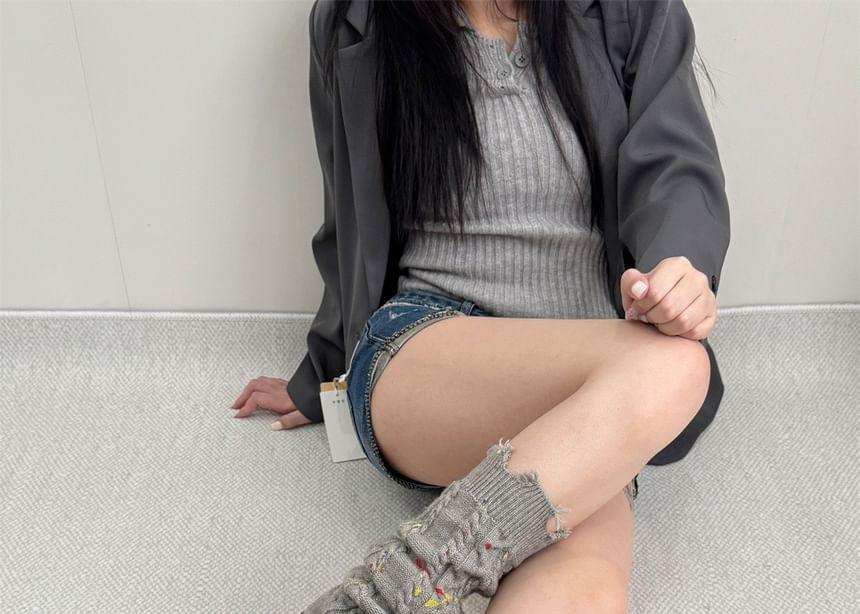 Distressed Cable Knit Leg Warmers Product Image