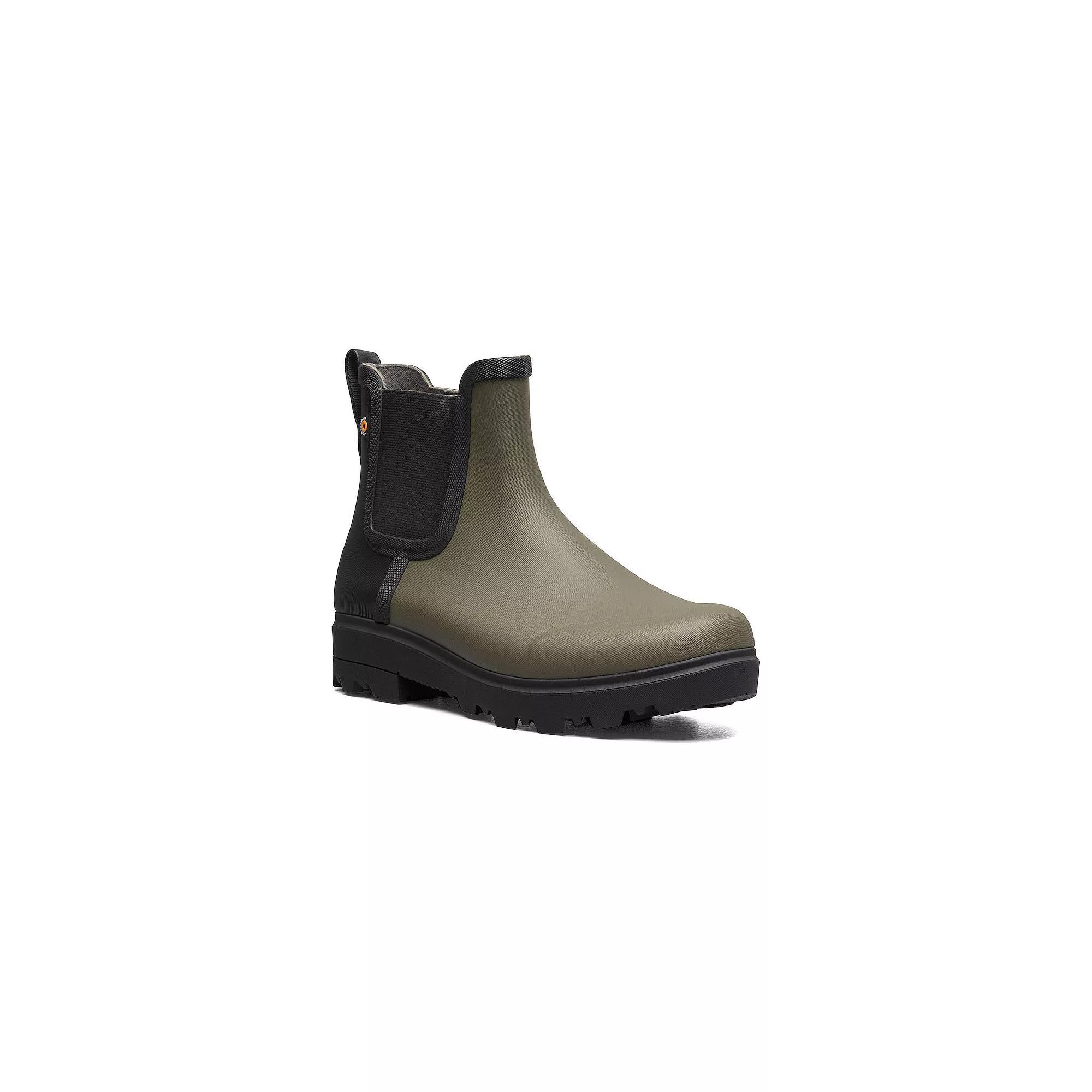 Bogs Holly Womens Chelsea Rain Boots Green Product Image