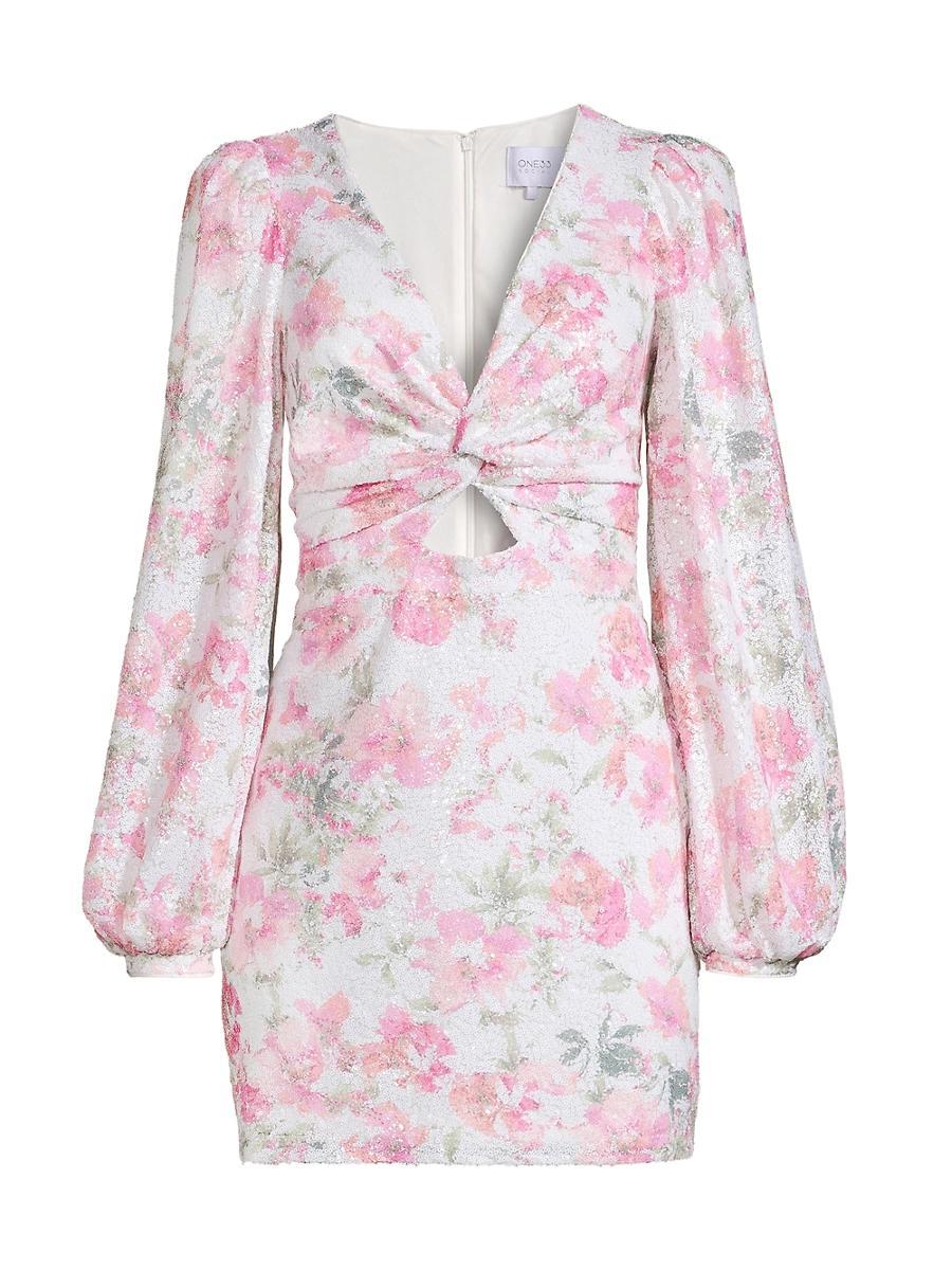 Womens Vintage Floral Minidress Product Image