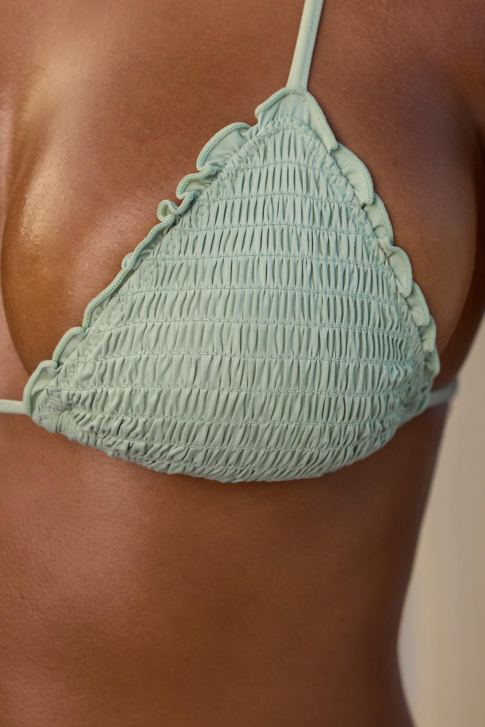 Side Tie Cheeky Bikini Bottoms in Sage Product Image