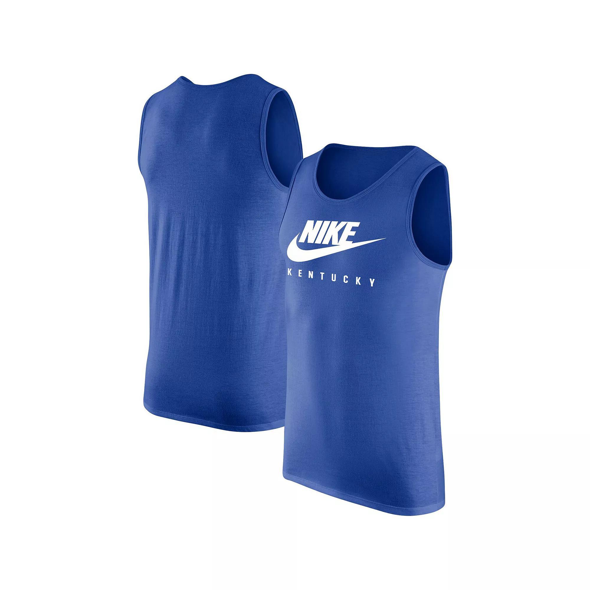 Men's Nike Royal Kentucky Wildcats Futura Performance Scoop Neck Tank Top, Size: Large, Blue Product Image