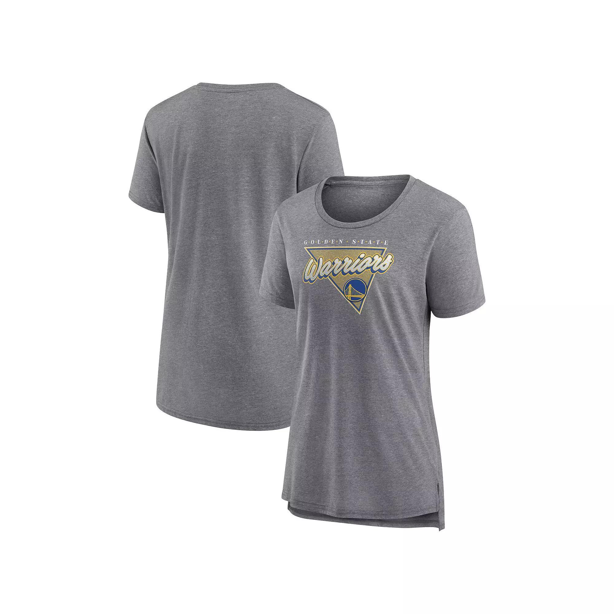 Women's Fanatics Branded Heathered Purple Los Angeles Lakers True Classics Tri-Blend T-Shirt, Size: Medium Product Image
