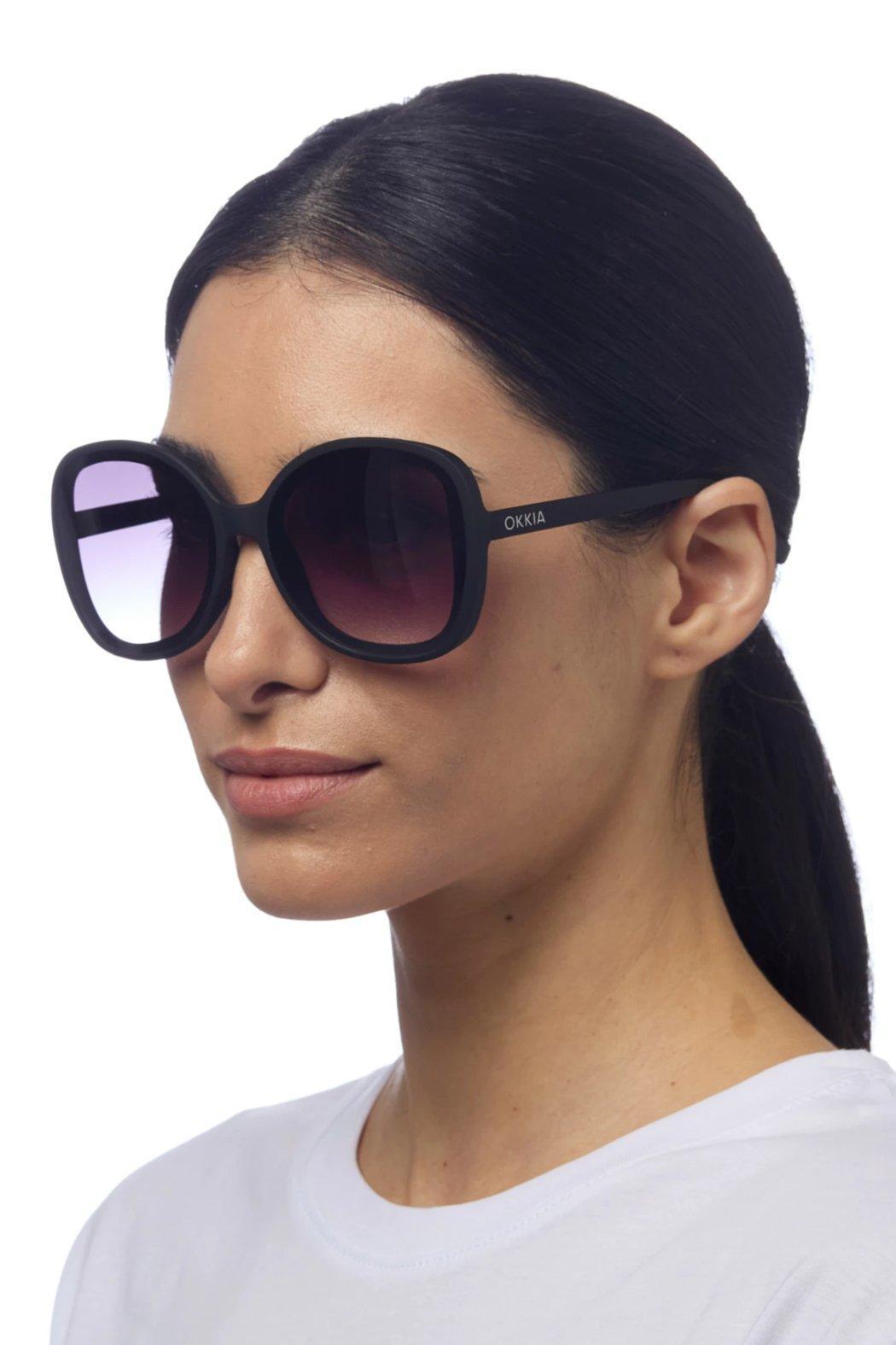 Anna Butterfly Sunglasses- Black Product Image