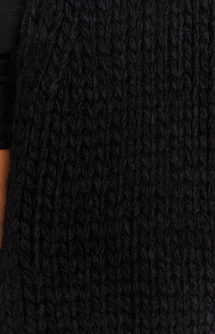 Bad Habits Black Knit Cardigan Product Image