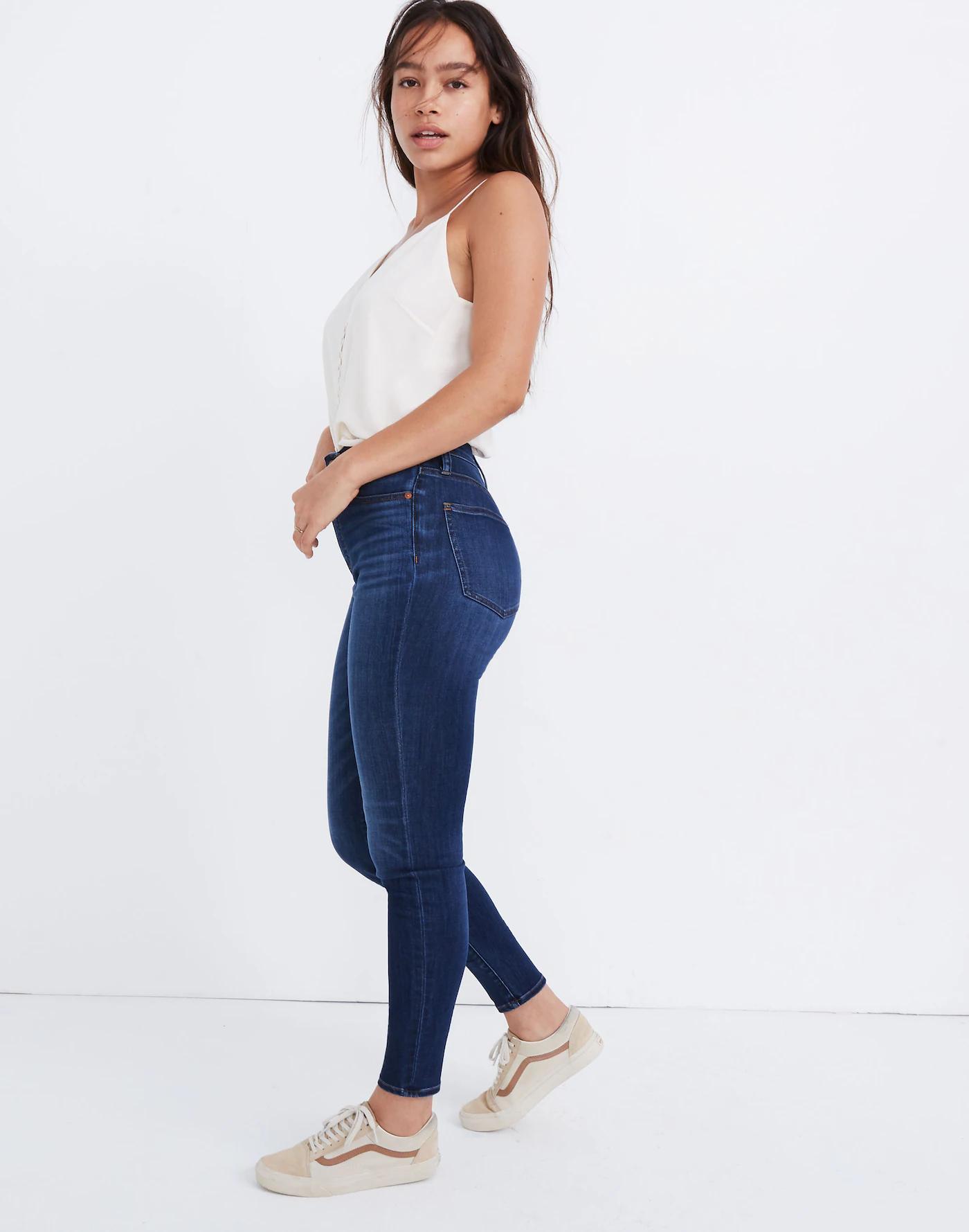 Tall Curvy High-Rise Skinny Jeans in Danny Wash: TENCEL™ Denim Edition Product Image