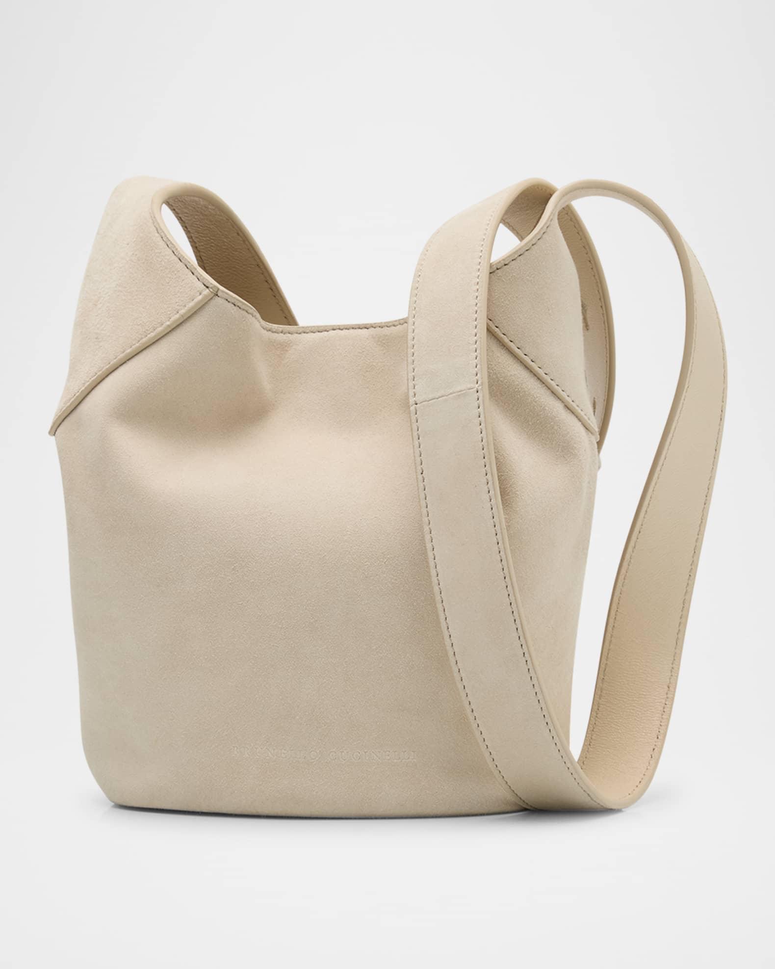 Structured Small Suede Bucket Bag Product Image