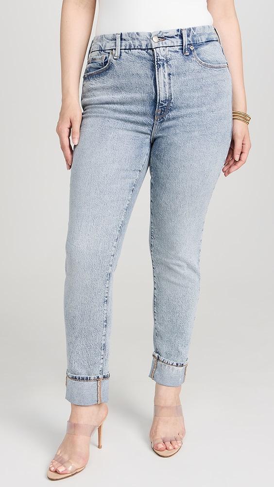 Good American Good Classic Cuffed Jeans | Shopbop Product Image