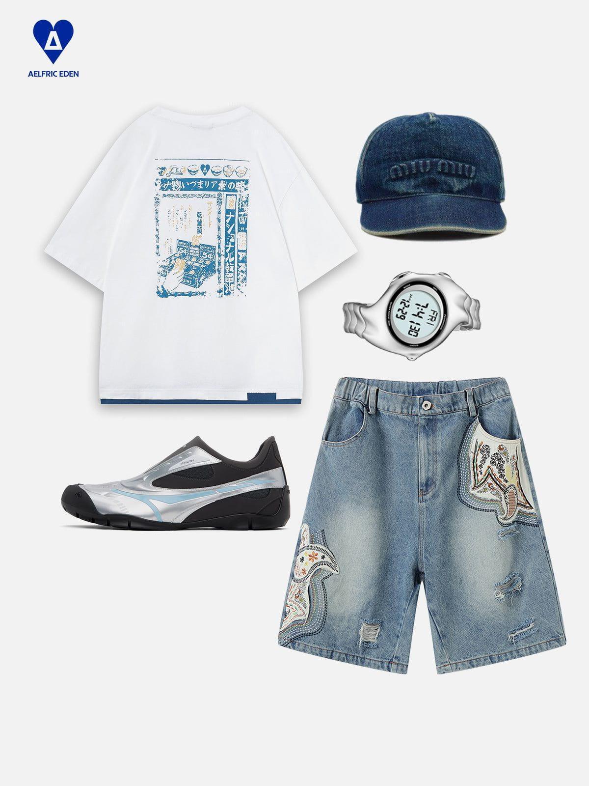 Aelfric Eden Ethnic Applique Longline Jorts Product Image