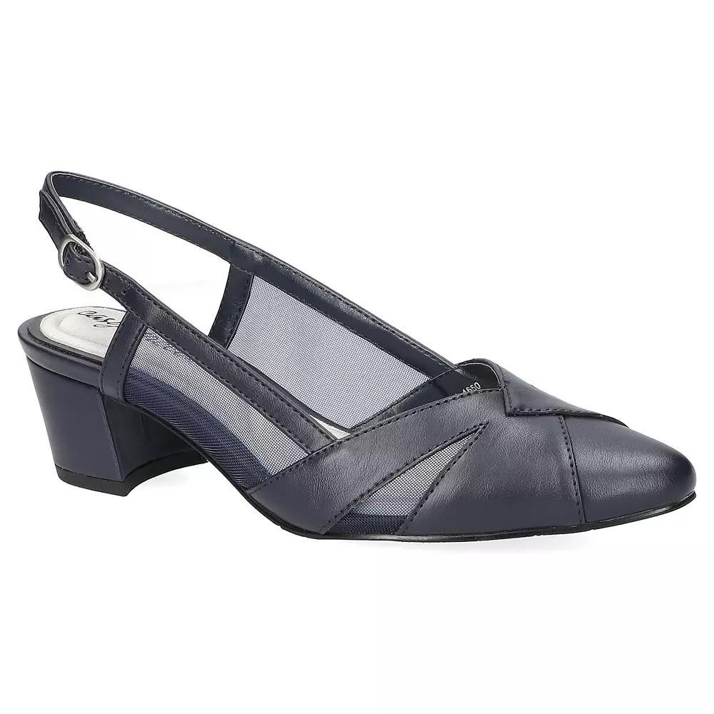 Easy Street Avena Women's Block Heel Slingback Pumps, Size: 8.5, Blue Product Image