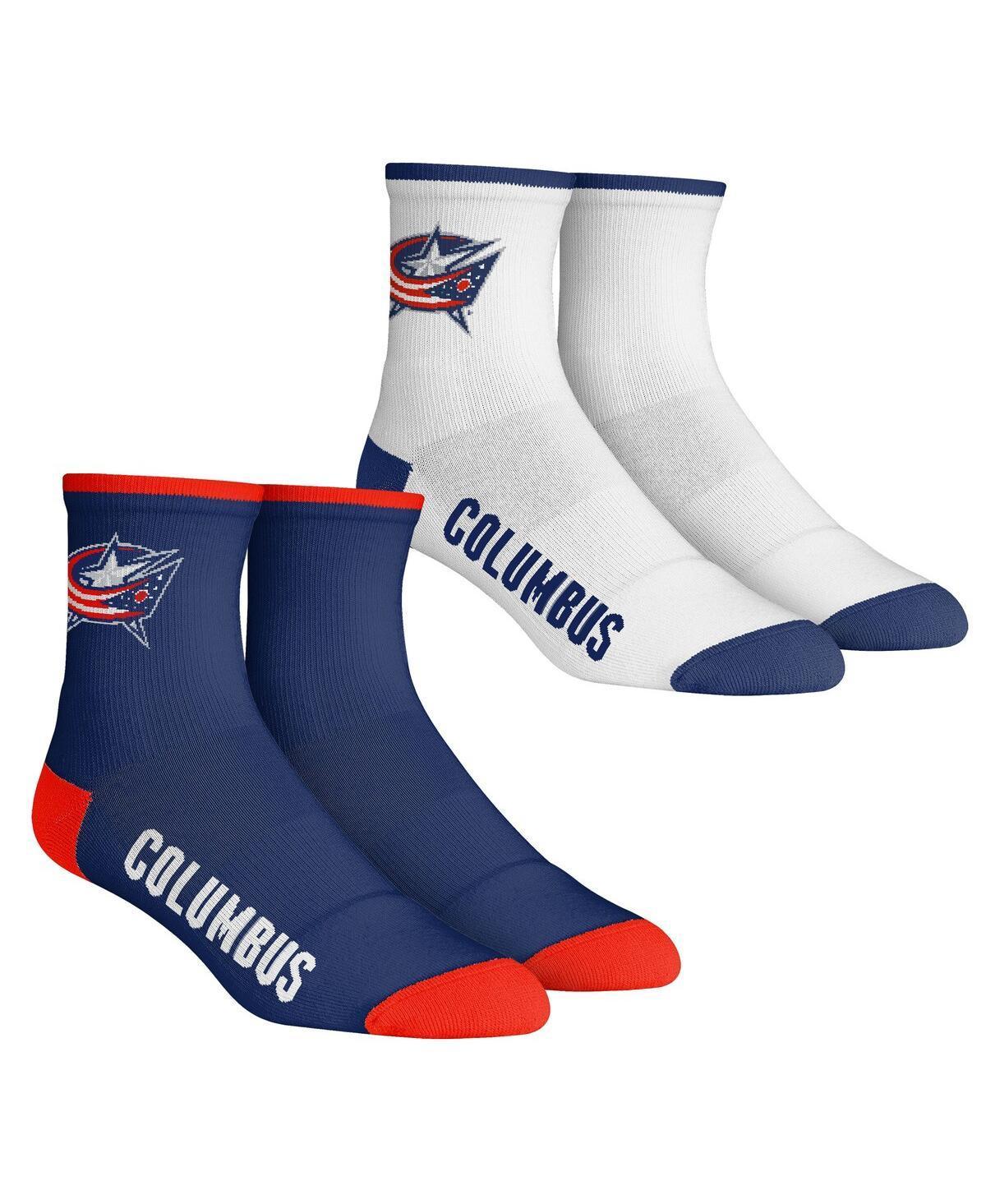 Mens Rock Em Socks Columbus Blue Jackets Core 2-Pack Quarter Length Sock Set Product Image