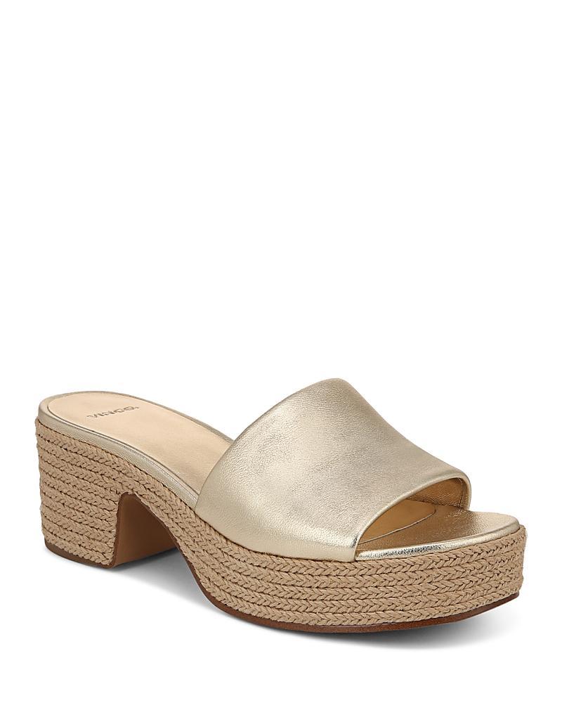 Margo Metallic Espadrille Slide Sandals Product Image