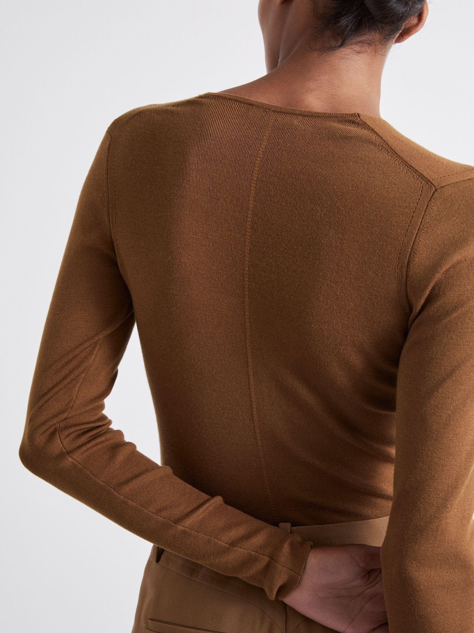 Atelier Knitted Silk-Blend Top in Chocolate Product Image