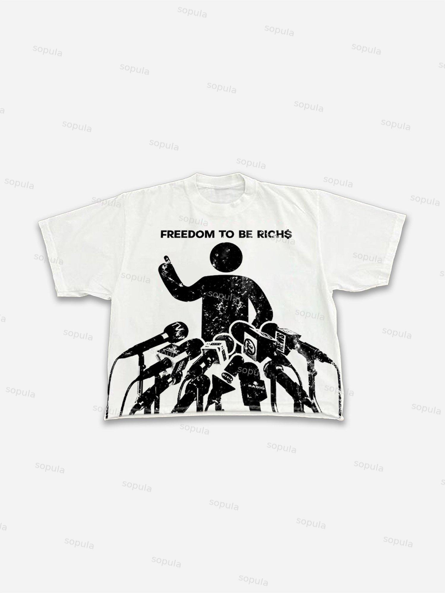 Freedom To Be Richs Vintage Graphic Cropped T-shirt Product Image