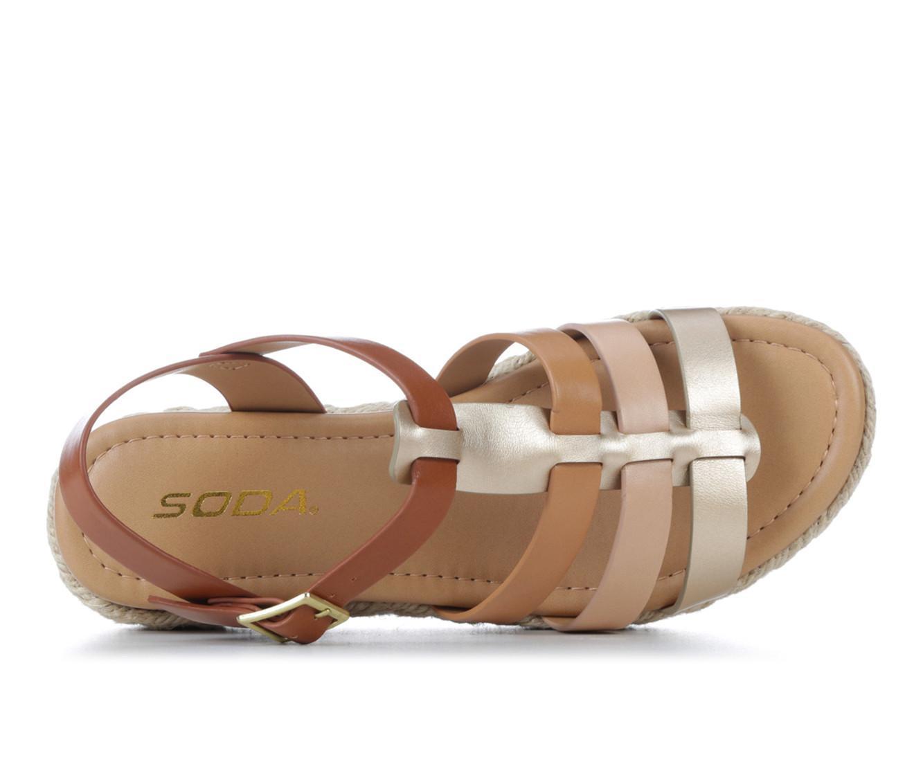 Women's Soda Trader Espadrille Wedge Sandals Product Image